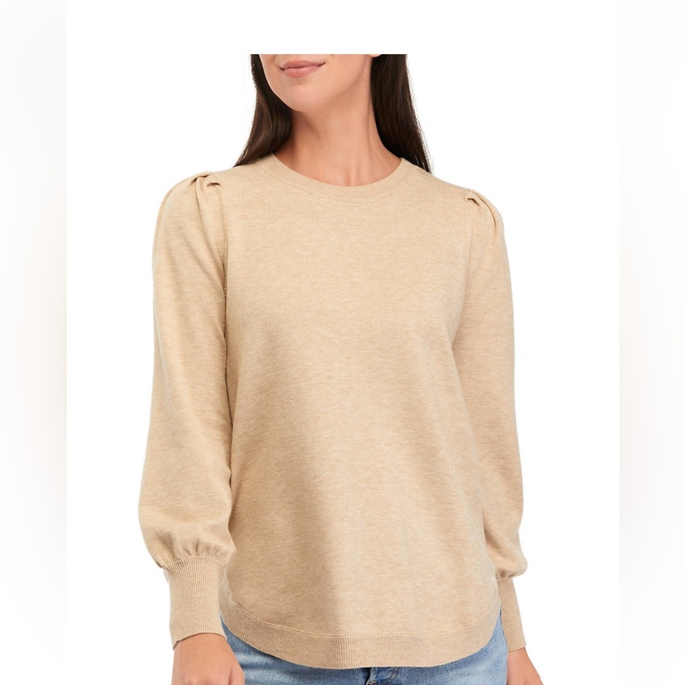 Woman’s Crew Neck Solid Tunic Sweater